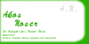 akos moser business card
