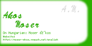 akos moser business card